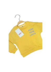 Resim Çikoby Erkek Bebek Your Limits Yazılı Sweatshirt-13681 Sari 