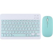 Resim Apple iPad Mini 2021 A2568 Uyumlu Kablosuz Bluetooth Klavye Mouse Set 