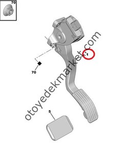 Resim PEUGEOT 207 BENZİNLİ GAZ PEDALI (ORJİNAL) 