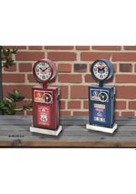 Resim Konyax Klasik Benzinlik Tasarımlı Masaüstü Saat Çok Renkli 