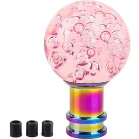 Resim Springsun Şeffaf Pembe Akrilik Balon Vites Topu - M8/m10/m12 Adaptörlü 