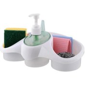 Resim Carneil Ergonomik Oval Deterjan Hazneli Sıvı Sabunluklu Süngerlik Asorti 