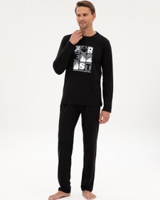 Resim Pierre Cardin Erkek Siyah Pijama Takım 50322655-001 Siyah 