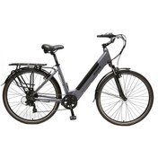 Resim Bisan Moon Elektrikli Bisiklet 47 Cm V 700c Jant 7 Vites Metalik Gri Siyah Gri 