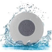 Resim qasul Su Geçirmez Şarjlı Mini Bluetooth Duş Hoparlörü Beyaz Renk 