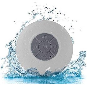 Resim qasul Su Geçirmez Şarjlı Mini Bluetooth Duş Hoparlörü Beyaz Renk 