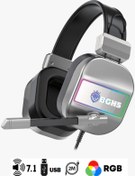 Resim Sarftech BGH5 RGB Aydınlatmalı 7.1 Mikrofonlu USB Gaming Oyuncu Kulaklığı 