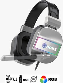 Resim Sarftech BGH5 RGB Aydınlatmalı 7.1 Mikrofonlu USB Gaming Oyuncu Kulaklığı 
