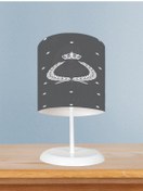 Resim Mekta Home Bebek Ve Çocuk Odası Taçlı Yıldız Desenli Abajur 