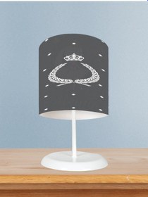 Resim Mekta Home Bebek Ve Çocuk Odası Taçlı Yıldız Desenli Abajur 