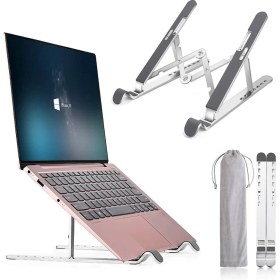 Resim Sanlindou Awardroom Laptop Standı, Katlanabilir Taşınabilir Masaüstü Dizüstü Bilgisayar Tutucu, 7 Açı Ayarlama Yüksekliği İle Havalandırmalı Dizüstü Riser, Kaymaz Alüminyum (Yurt Dışından) 