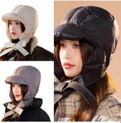 Resim Unisex Kışlık Trapper Şapka Rahat Dolgulu Kış Şapkası Soğuk Hava Şapkası Sıcaklık Ve Rahatlık İçin Şeftali Tozu 