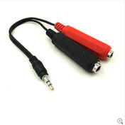 Resim Stereo Kablo - 3.5 Mm Stereo Erkek - 2X 6.3 Mm Mono Dişi - Standa 