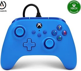 Resim Xbox Series X|S ve Windows 10/11 için kablolu PowerA Controller - Mavi, Gamepad, kablolu video oyun denetleyicisi, oyun denetleyicisi, Xbox One, Type C ile uyumlu, resmi lisanslı 