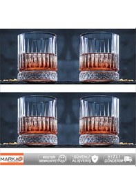Resim Lüx 4'Lü Elysia Viski Meşrubat Bardağı 210 CC 520014 