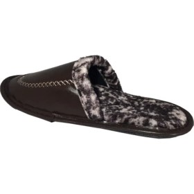 Resim Okanmed HLM01 Deri Erkek Kışlık Ev Içi Terliği Kışlık Ev Terliği 