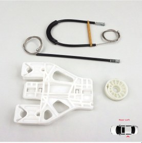 Resim Audi A4 S4 B8 8K 2008-2015 4/5 Kapı İçin Arka Sol Cam Kriko Seti 