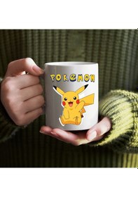 Resim Pokemon Pikachu Tasarımlı Kupa Bardak Beyaz 