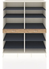 Resim Kronos Gardrop 10 Raflı 2 Çekmeceli 176x59x221 Aytaşı-antrasit/çam Antrasit/çam 