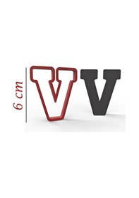 Resim 6 Cm V Harfi Kurabiye Kalıbı 