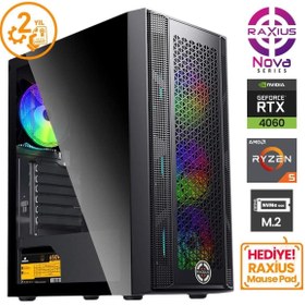 Resim RaXius Nova G1 R5 4060-56f13 Ryzen5 5600 16gb 1tbssd Rtx4060 W11p Gaming Masaüstü Bilgisayar 