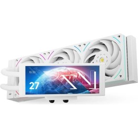 Resim Thermalright Trofeo Vision 360 Argb White 360MM Intel-Amd Uyumlu Işlemci Sıvı Soğutucu 