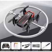 Resim TRUST STORE Katlanabilir Mini BK2 Drone Optik Akışlı LED Işıklı Tek Tuş Kalkış Katlanabilir Tasarım RC DRONE Sİ 