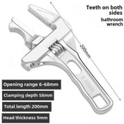 Resim Youtek Alüminyum Hafif Banyo Anahtarı, Geniş Açılışlı, Su Borusu Ve Vida İki İşlevli, Dayanıklı Sprey Boyalı, 180g 