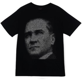 Resim Gazi Mustafa Kemal Atatürk Baskılı T-Shirt (550681360) 