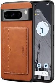 Resim Microcase Google Pixel 9 Pro XL ile Uyumlu Kartlıklı Standlı Deri Kaplama Kılıf-AL5138 (Yeşil) 