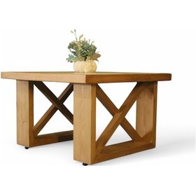 Resim Neiwel Moza Doğal Ahşap Ofis Sehpa-100-100 Açık Ceviz 