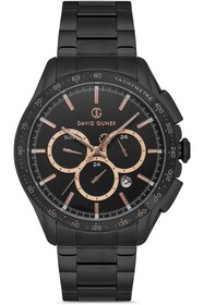 Resim DAVID GUNER Siyah Kordonlu Çelik Quartz Göstergeli Erkek Kol Saati Modeli Dg-8624ga-g2 