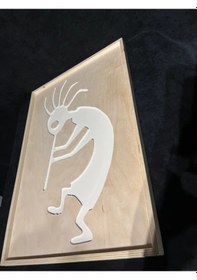 Resim Cıgıl Wood Kokopellı Ahşap Bohem Tablo 