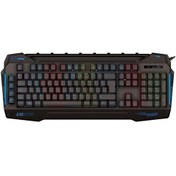 Resim Rampage KB-R63 STAGE Sese Duyarlı RGB Q USB +Ses Mik Çıkışlı Siyah Oyuncu Klavye 