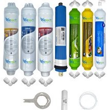 Resim Pemax Water Solutions Kapalı Kasa Su Arıtma Cihazlarına Uygun Eco 7'li Vontron Mebran Alkali-Mineral-Tatlandırıcı Set 