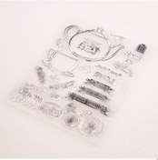 Resim Novahub Kahve Çay Bardağı Şeffaf Silikon Şeffaf Pullar Mühür Dıy Scrapbooking Fotoğraf Albümü Duvar Süsü İçecek Çiçek Vazo İsteyen Şişe No.2-tea Pot No.2-tea Pot 