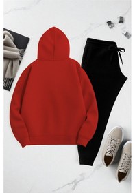 Resim Uyguntarz Unisex Vintage Eşofman Takımı Kırmızı 