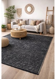 Resim Hoom Rugs Vintage Vtg 105 Antrasit Dekoratif Yıkanabilir Kilim Antrasit 