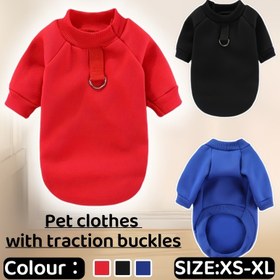Resim Köpekler & Kediler için Rahat Polar Kapüşonlu Sweatshirt - Tasma Bağlantılı Sıcak Kışlık Giysi, Küçükten Büyük Irklara Uygun, İki Bacaklı, Teddy Bear, Pomeranian için İdeal 