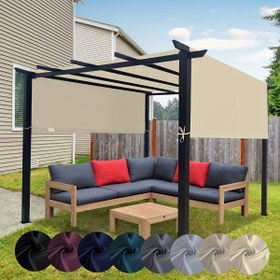 Resim Su geçirmez Çardak Gölgelik Yedek Kılıf - UV Koruması, Bağcıklı Kapatma, Evrensel Tek Panel Gölgelik Üstü 