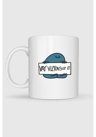 Resim Vay Vizyonsuz İt Tasarımlı Kupa Bardak Beyaz 