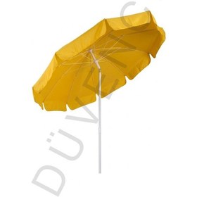 Resim Plaj Şemsiyesi Sarı 200 Cm Çap / 10 Telli + Bidon + Taşıma Çantası Dahil 