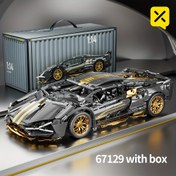 Resim BRZXPROE Yapı Bloklu Araba - Şık Siyah & Altın Spor Araba Modeli, Kolay Montajlı Mekanik Hızlı Araç, Doğum Günleri, Noel, Cadılar Bayramı, Şükran Günü & Yeni Yıl için Mükemmel Hediye 