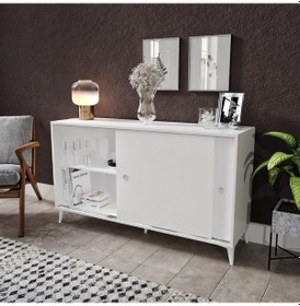 Resim Kznhome Joker Çok Amaçlı Sürgülü Konsol Beyaz - Tamamı 1. Kalite Mdf 