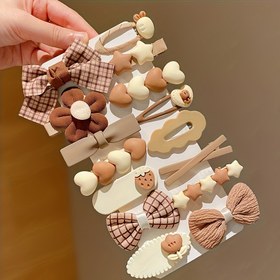 Resim 15 adet Sevimli Tatlı Kız Saç Aksesuarları Seti, Çeşitli Desenler ve Stiller, Doğum Günleri, Tatiller, Yeni Yıl Hediyeleri, Parti Kıyafetleri ve Aksesuarları, Saç Aksesuarları, Saç Kurdeleleri, Saç Tokaları, Saç Tokaları, Saç Bağları, Scrunchies 