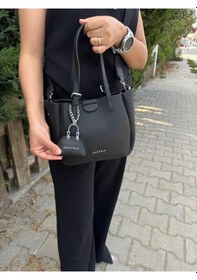 Resim Just Polo Günlük Kombinlere Uygun Kadın Orta Boy Ayarlanabilir Askılı Şık El & Omuz Çantası Shoulder Bag Siyah 