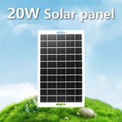 Resim 1 adet Taşınabilir Güneş Paneli Şarj Cihazı, 20W USB Güneş Enerjisi Bankası Kamp, Seyahat, Mobil Cihazlar, El Fenerleri ve Fanlar için - Hafif, USB Bağlantı Kablosu, ≤36V Çalışma Voltajı, Açık Güneş Şarjı|Güneş Paneli|USB Bağlantı 