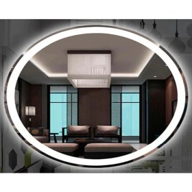 Resim Global Led Mirror 80X60 Beyaz LED Elips Banyo Işıklı Ledli Ayna 