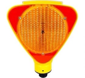 Resim Solar Sarı Üçgen Flaşörlü Ultra Kedi Gözlü Trafik Koni Seti 