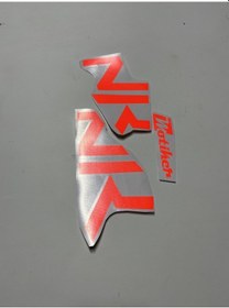 Resim Cf Moto Nk250 Depo Yanı Sticker Modeli Floresan Neon Turuncu Kırmızı 
